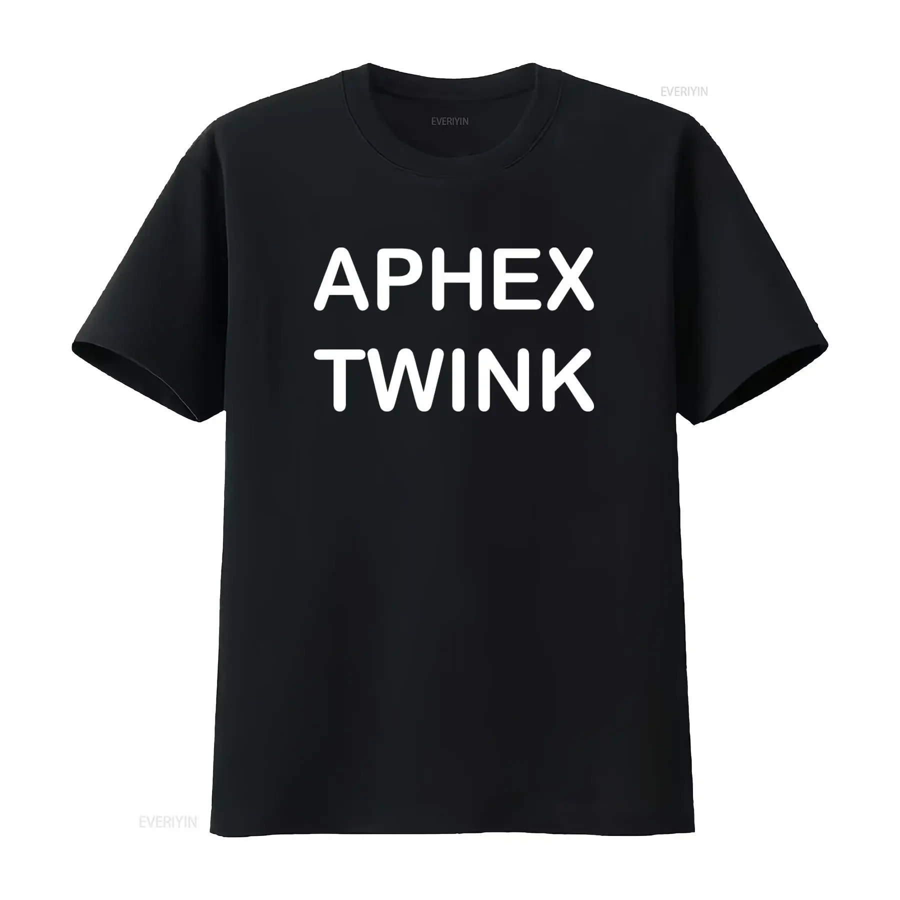 Aphex Twink Twin Y2K Funny Meme Joke Heavy Cotton T Shirt vintage Washed graphic Stretched Breathable Versatile Casual