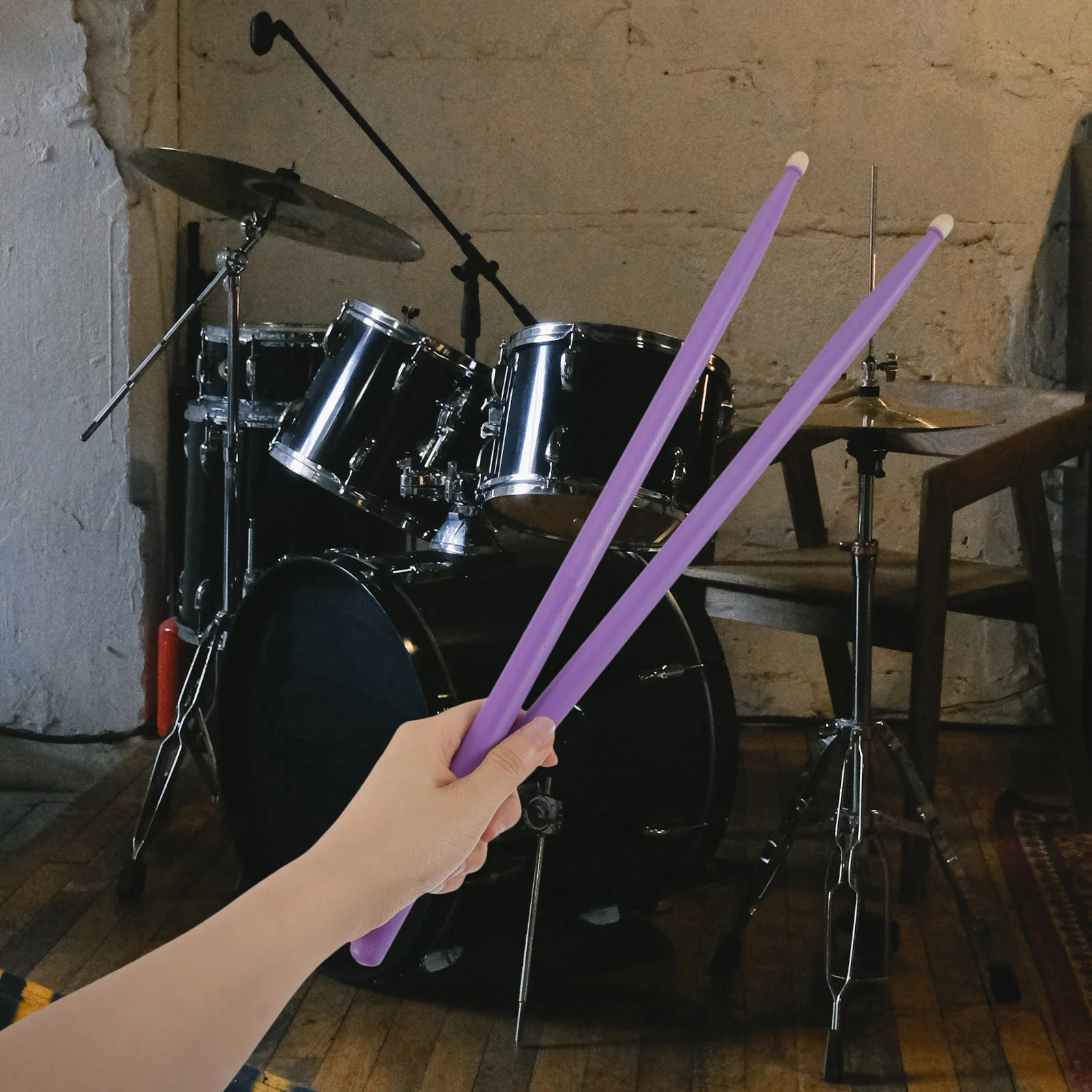 

4pcs Maple Drum Sticks Purple Kids Drumsticks Lightweight Wood Percussion Instrument Sticks For Beginners Children Simple Bass