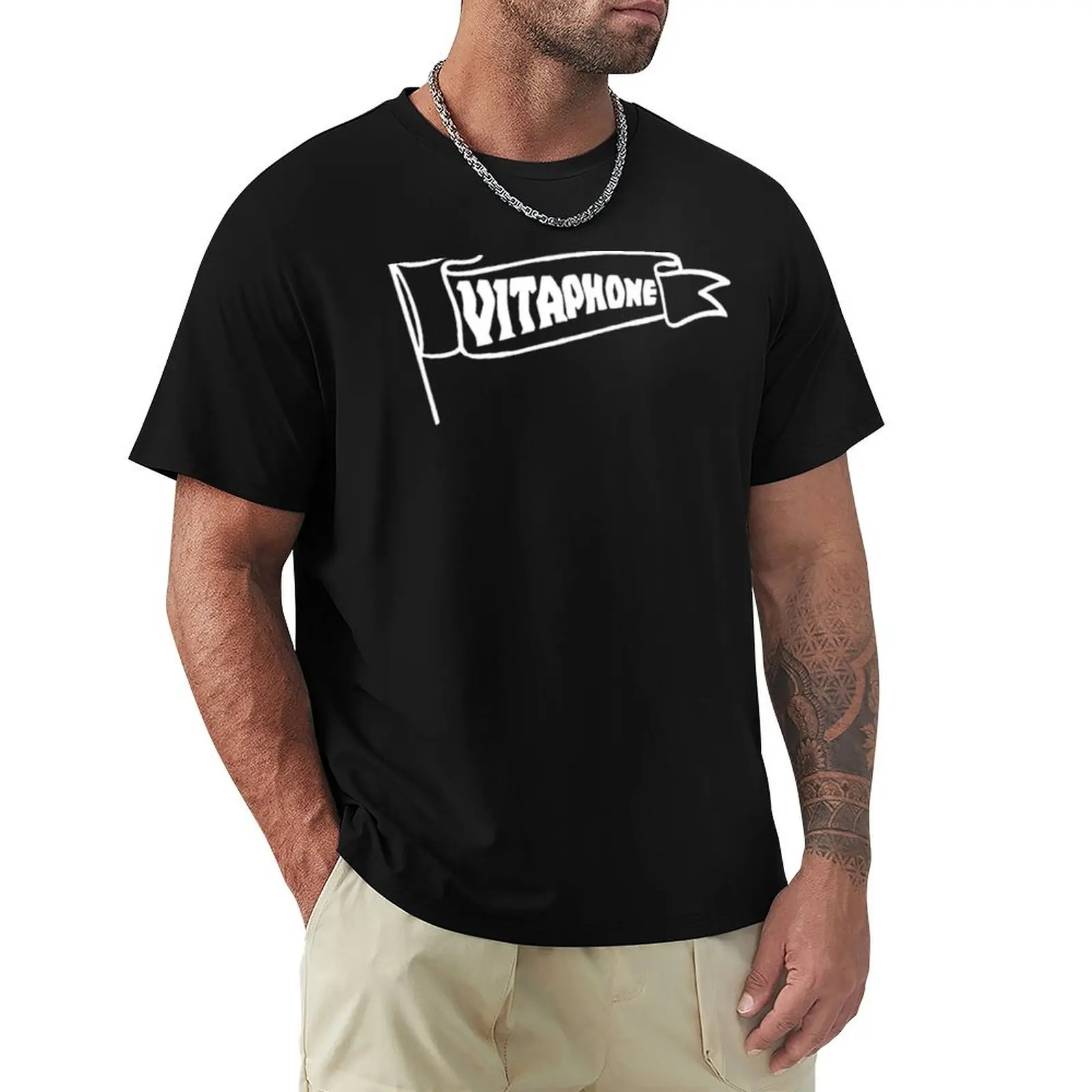 

Vitaphone Logo Classic T-Shirt Sports Casual Short Sleeve Cotton Tee