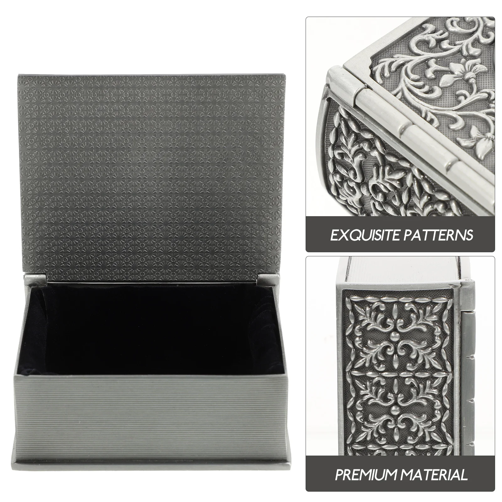 

Decorative Book Boxes Castle Jewelry Vintage Holder Items Zinc Alloy Storage Case