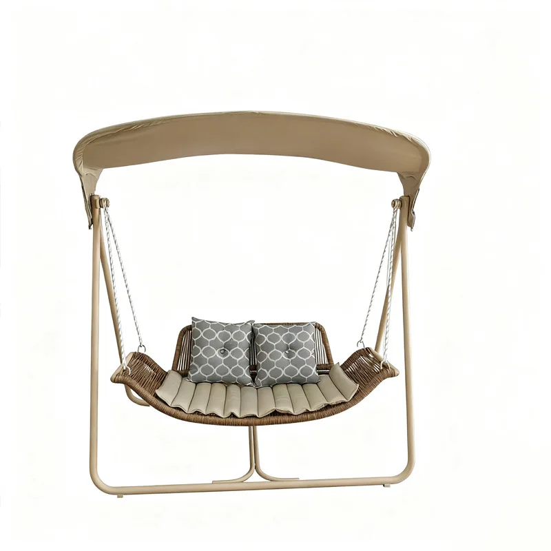 

Leisure outdoor rattan swing hanging basket balcony Internet celebrity clock in rocking chair courtyard garden hotel outdoor