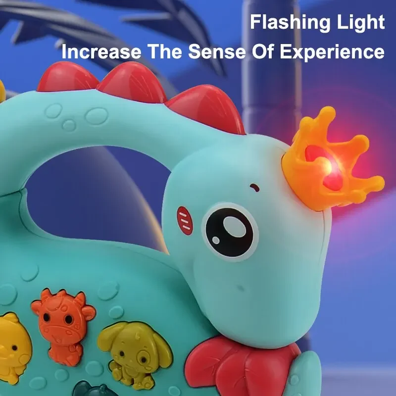 Children early education Dinosaur Piano Toys with sound light electronic organ infant cartoon animal music toy for Toddlers