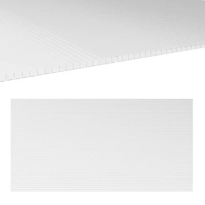 

Outsunny Polycarbonate Greenhouse Panels UV Protected Twin-Wall Polycarbonate Sheet 47.2" x 23.6" 10 Pack Clear