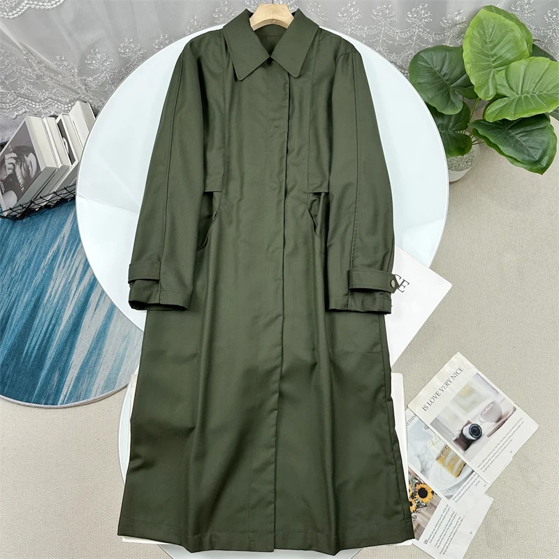 

Динцзи! He8900! Пьяный Новичок! Эксклюзивное черное пальто из шелковой шерсти с поясом, прецизионного прядения, женская модная коллекция Осень 2025