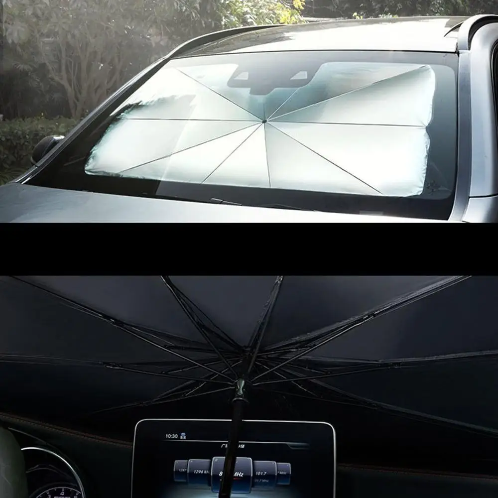 Car Sunshade Cover Interior Front Window Sun Shade Cover UV Protector Sun Blind Umbrella SUV Sedan Windshield Accessories