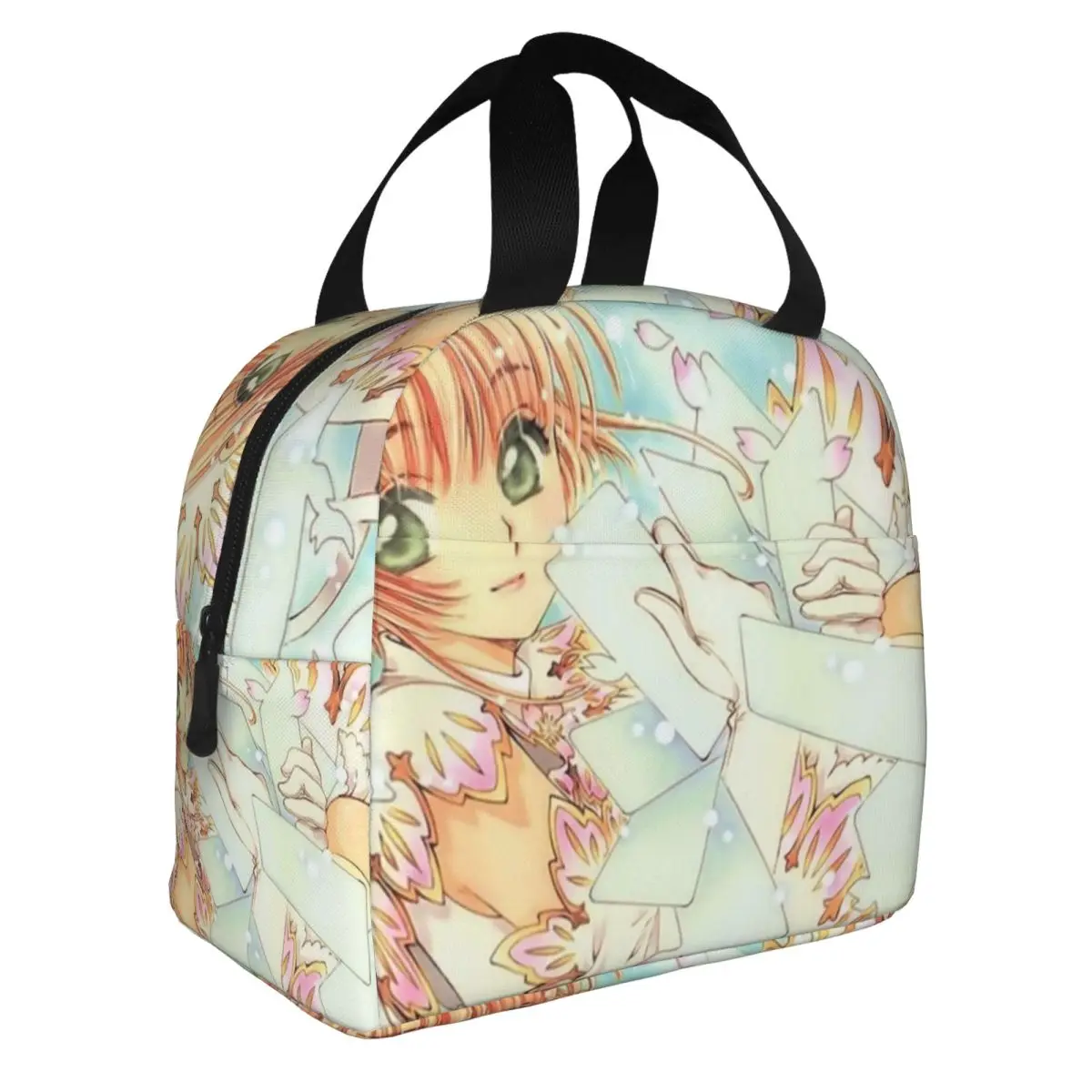 Sakura Magical Girl Comics Cardcaptor Insulated Lunch Bag for School Office Leakproof Cooler Thermal Bento Box
