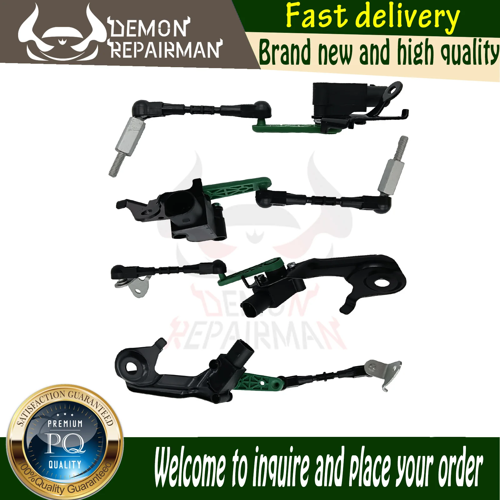 

NEW 4PCS Front Rear Left & Right Level Sensor 8R0941309C 4H0 941 309C A7212105 4H0941309C Compatible with Audi A6 C7 A7 A8 S6