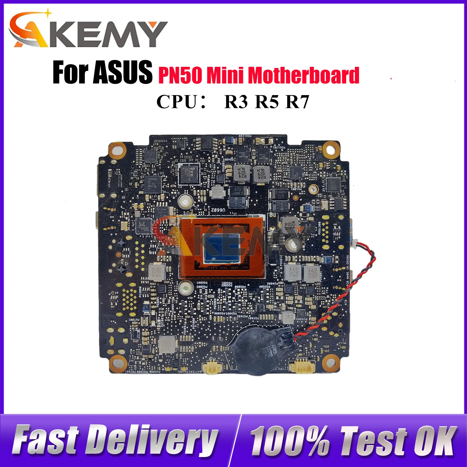 

PN50 Laptop Motherboard For ASUS Mini PC PN50 PN50 Notebook Mainboard With R3 R5 R7 CPU 100% tests OK fast shipping High quality