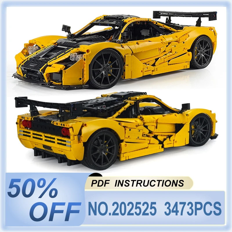 

High Custom New MOC 202525 High-Tech Speed Sprots Vechiel 42172 F1 GTR 1:8 Model Building Block DIY Puzzle Toy Chrismas Gift Boy