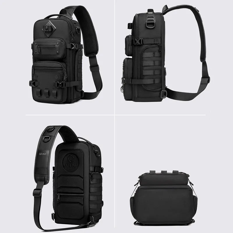 Men\'s Chest Bag Outdoor Tactical One Shoulder Crossbody Bag High Capacity Waterproof Sports Bag For Man Shoulder Bag