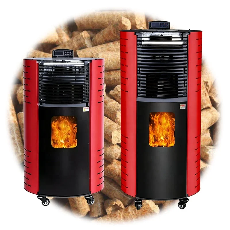 Wholesale Bio Pellet Fireplace Real Fire Remote-Controlled air Heater Sawdust Wood Pellet Stove Burning Furnace