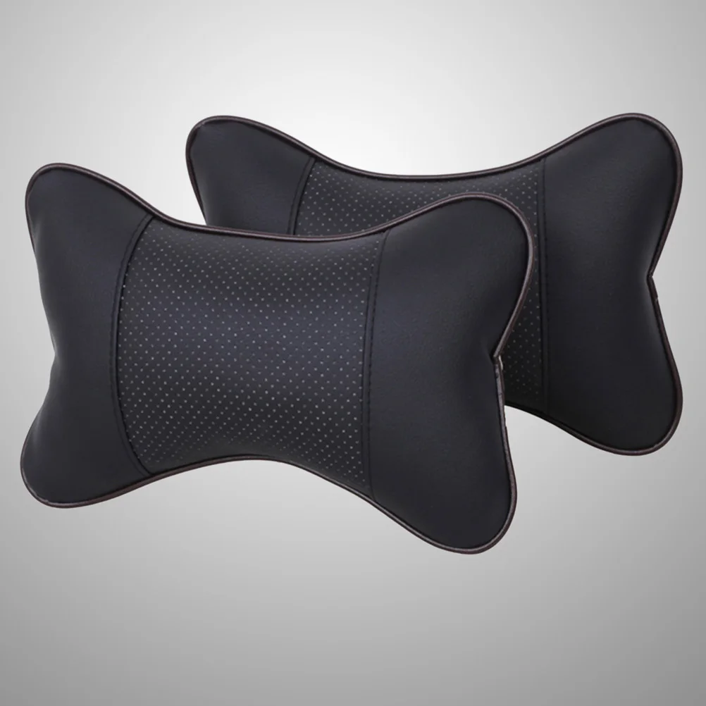 

Breathable Neck Pillow Black Car Headrest Support Cushion for Comfort Ergonomic Design Portable Back Relief