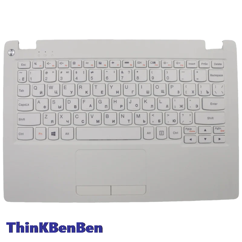 RU Russian White Keyboard Upper Case Palmrest Shell Cover For Lenovo Ideapad 110S 11 11IBR 5CB0M53730