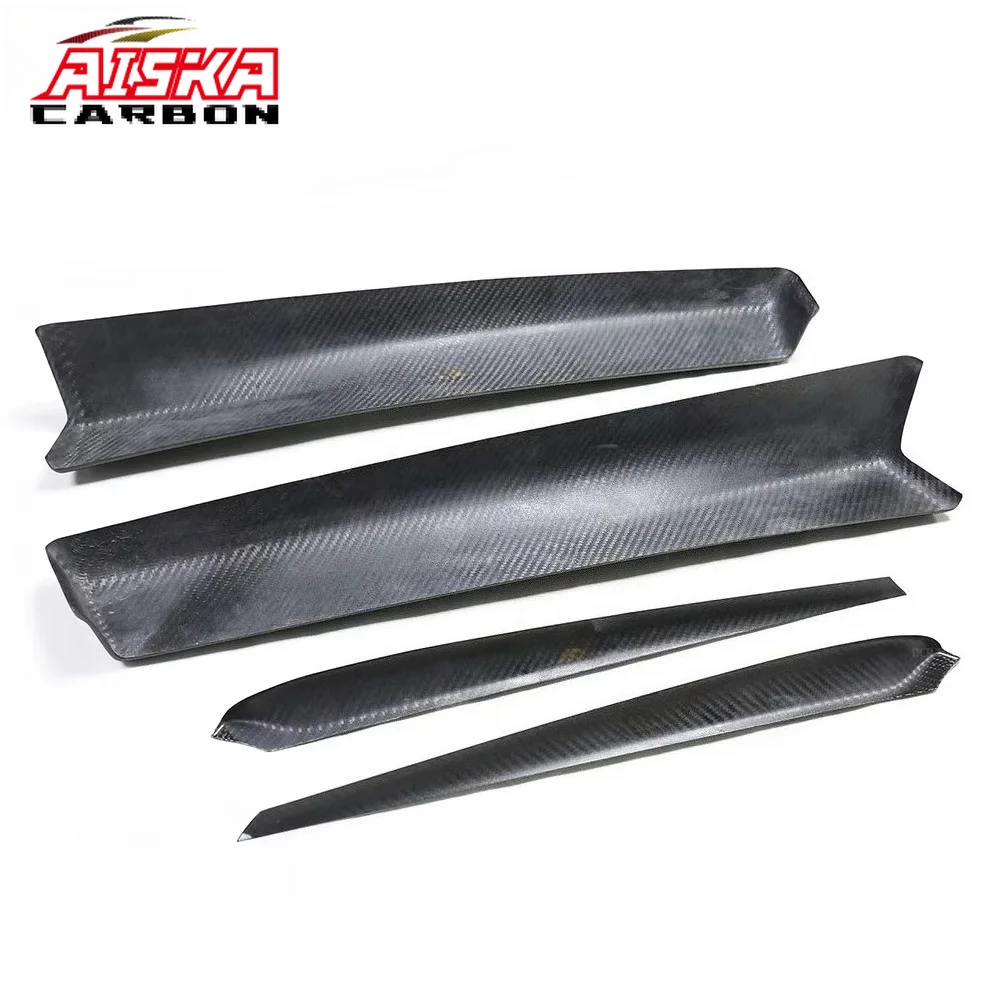 AISKA Dry Carbon Fiber Inner Door Handle Panel for Tesla Model 3 & Model Y 2021+ Interior Kits with 4 PCS/SET Overlay Trim