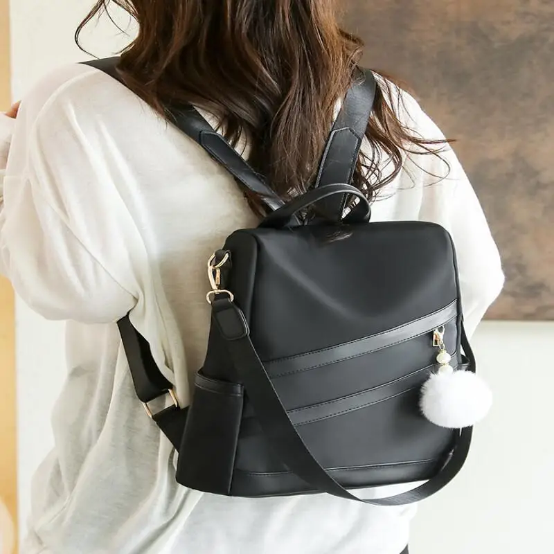 

Fashionable New Nylon Women's Handbag Large Capacity Multi-Functional Backpack Shoulder Bag Crossbody Bag Schoolbag