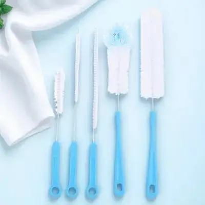 5Pcs Extra Long Handle Bottle Cleaner Brush for Deep Cleaning Milk Bottles Wine Bottles Coffee Pots Vacuum Flasks Cups Tableware
