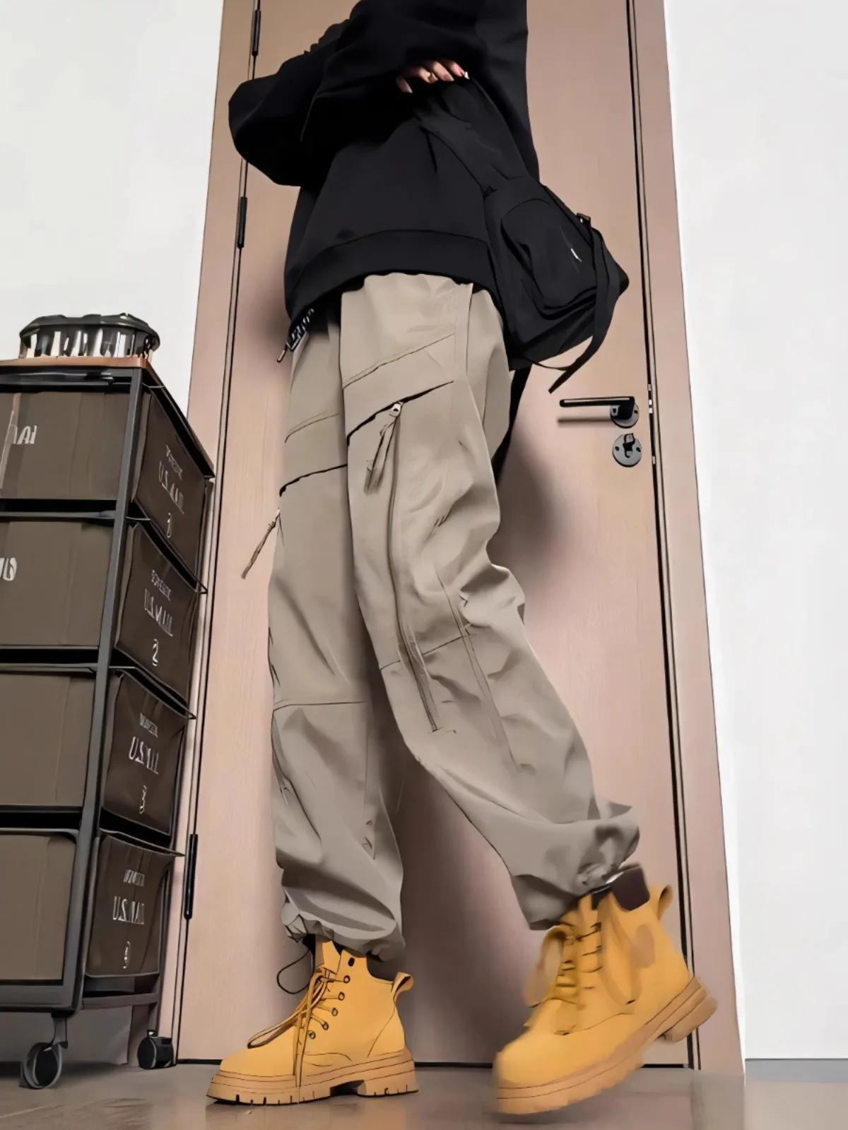 

Men's Outdoor Soft ell Work Trousers Windproof Waterproof Casual Pants Boots ible Straight Leg Faionable Aut...