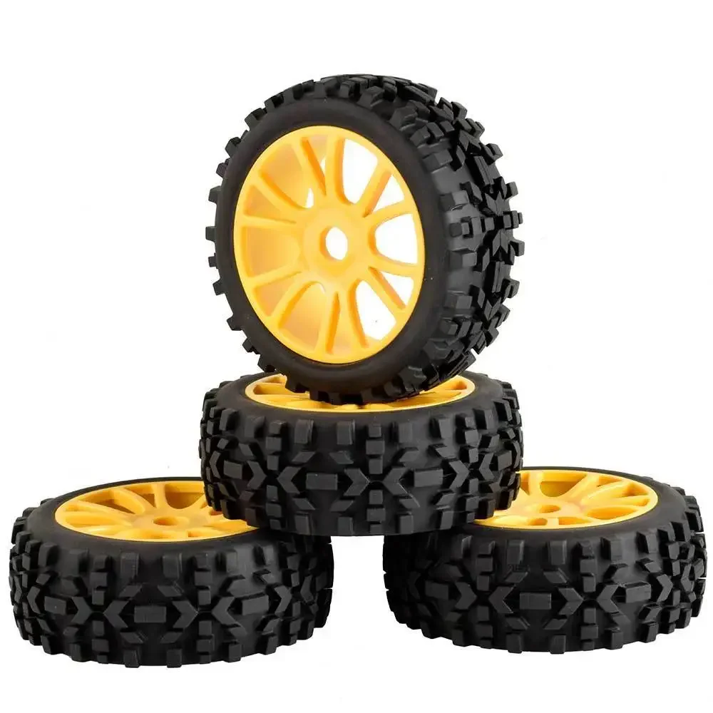 RC 84-T807 Wheel & Rubber Tires insert sponge 4P For HSP KYOSHO 1:8 Sandy Buggy