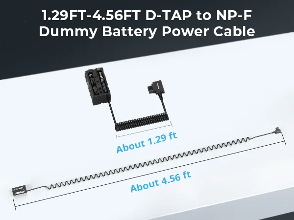 SmallRig D-Tap to Dual-Sided for NP-F Dummy Battery, with USB-C DC Port LED Display for Monitor Wireless Video Transmitters 4884