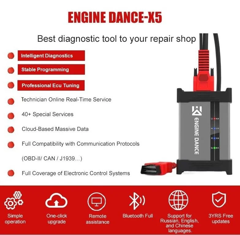 أداة تشخيص تلقائي فائق Engine Dance X5 أداة برمجة Ecu للشاحنات والمركبات ضمان لمدة عامين آلة ضبط وحدة التحكم الإلكترونية #4