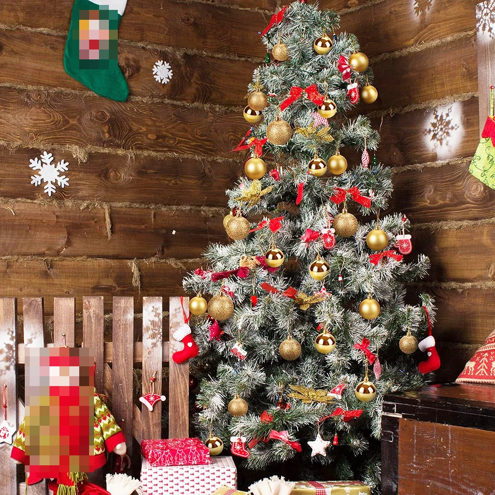 3/4 سنتيمتر 24 قطعة كرات عيد الميلاد الحلي شجرة عيد الميلاد زينة الأحمر الأخضر عيد الميلاد معلقة الكرة عطلة ديكور المنزل السنة الجديدة