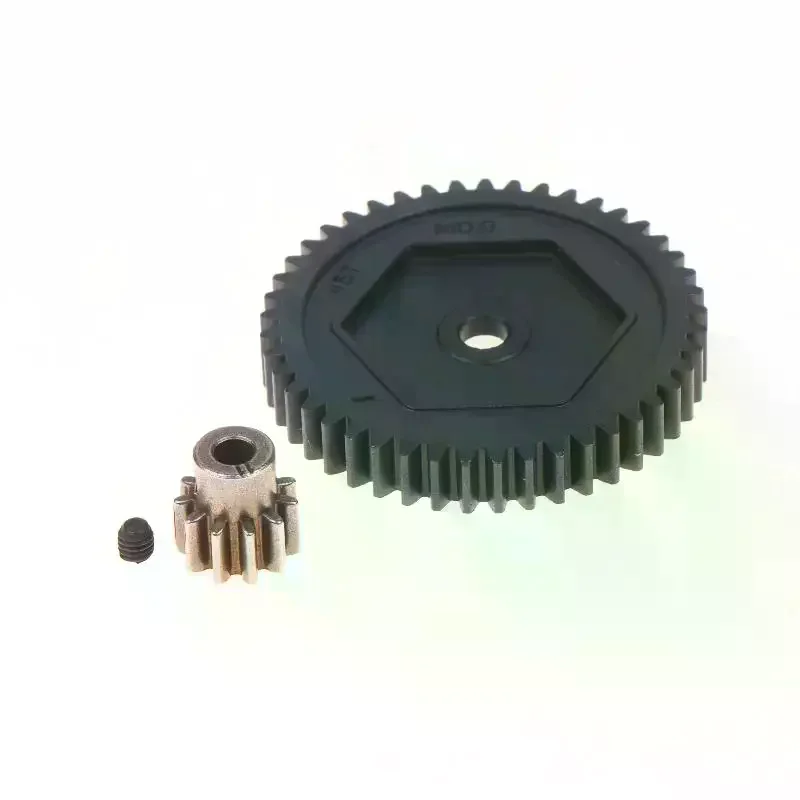 1/2Pcs 11/45T Harden Steel Spur Gear 45T 0.8M 32P Motor Pinion Gear Kit For 1/10 RC Crawler TRX4 TRX6 Upgrade Parts 8053 6747