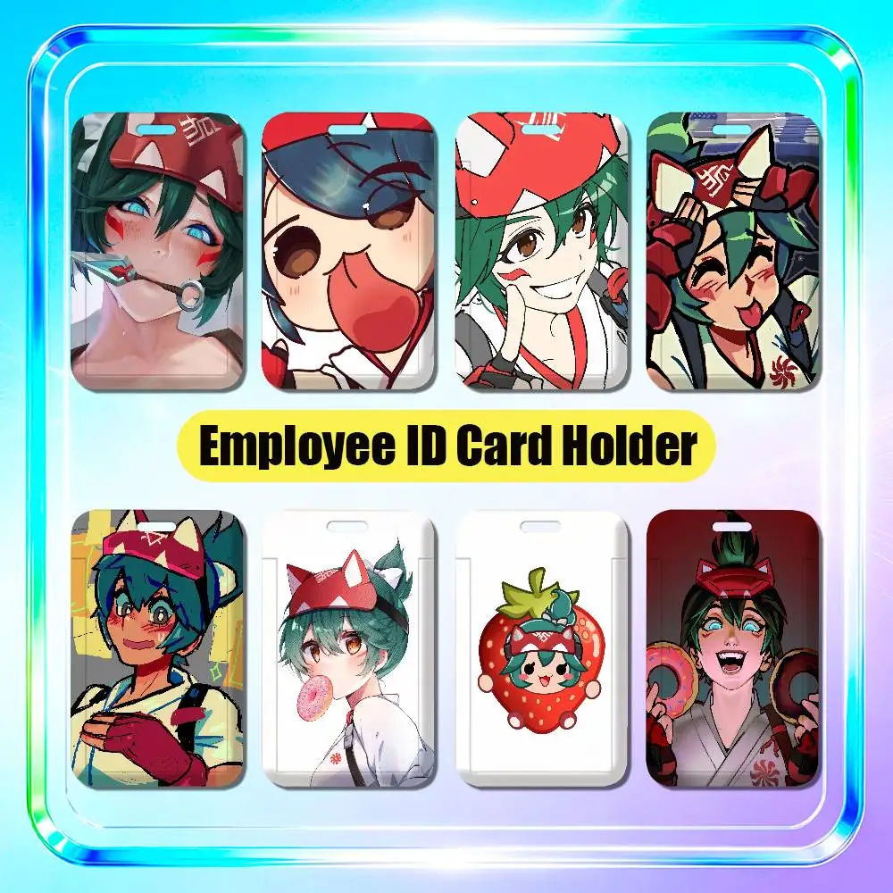 For Overwatch Kiriko Employee ID Card Holder Office Work Student Bank Credit Decoration Case Badge