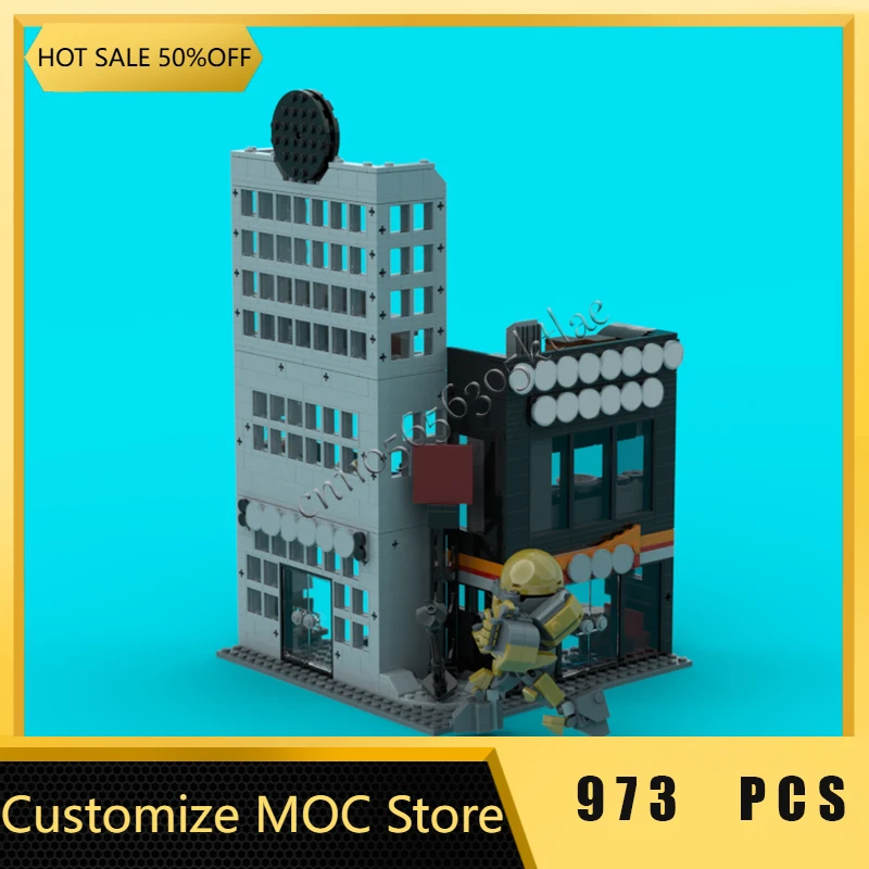 

973 PCS Customize MOC Famous Movie Giants Attack Building Construction Block Model Children Diy Educational Toys Birthday Gifts