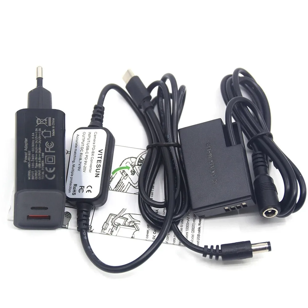 DR-E18 LP-E17 USB Type-C Power Bank Cable Dummy Battery+ACK-E18+PD Charger For Canon 750D 760D T6S 77D 800D 850D Rebel SL2 R10