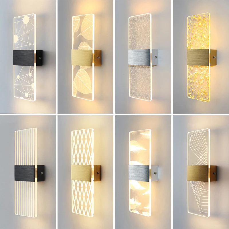 Acrylic Wall Lamp LED Indoor Sconce Light Bedroom Living Room Aisle Bedside Lamps Modern Nordic Decor luminária 6W AC85-265V