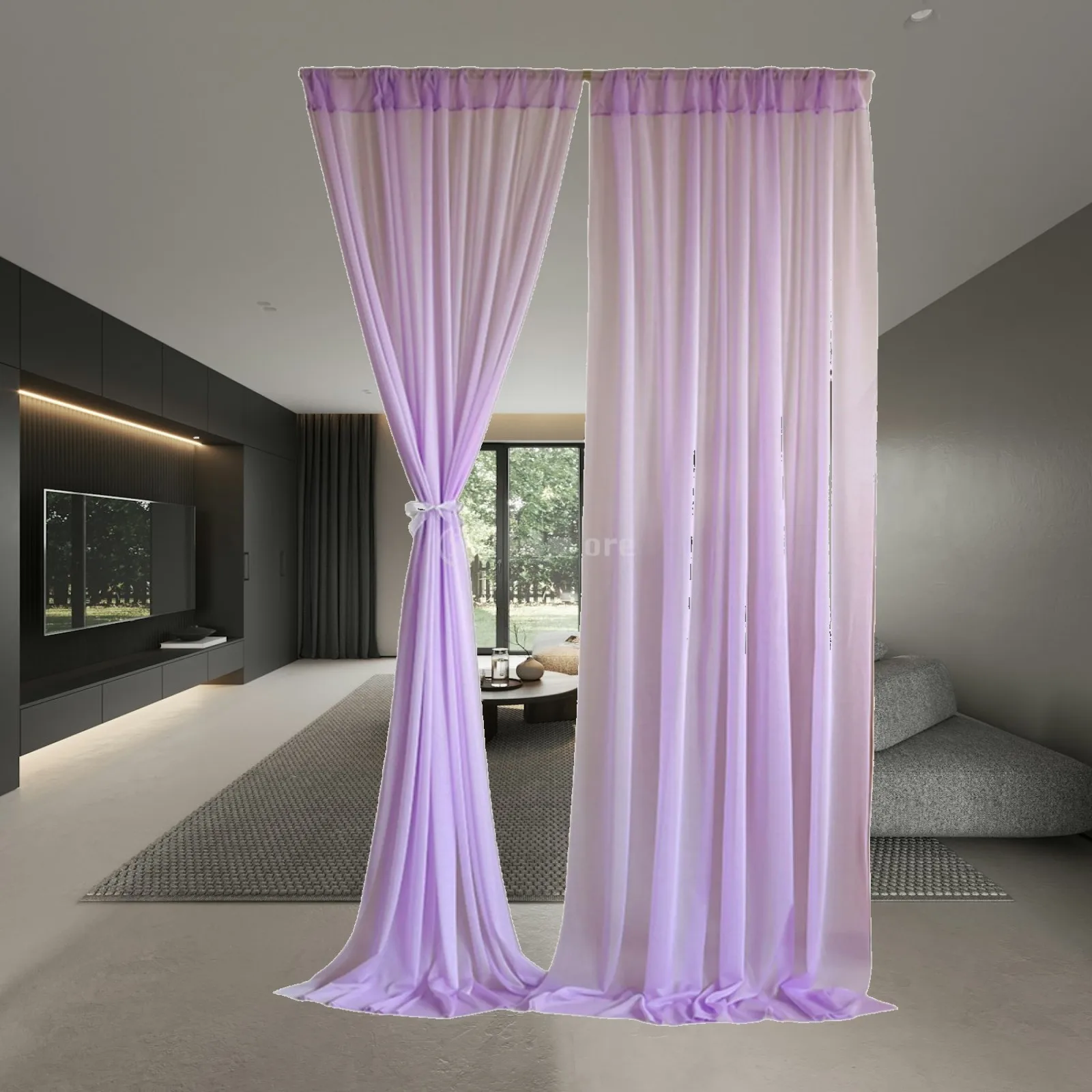 Backdrop Curtains Wedding Decoration Wrinkle Free Photography with Rod Pockets 2 Panels for Festival Wedding Engagement Party
