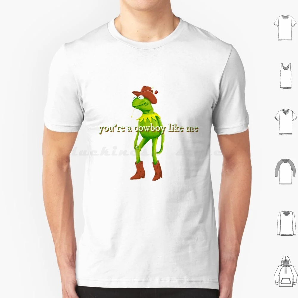 

Cowboy Like Me Frog T Shirt Big Size 100% Cotton Evermore Cowboy Cowboy Like Me