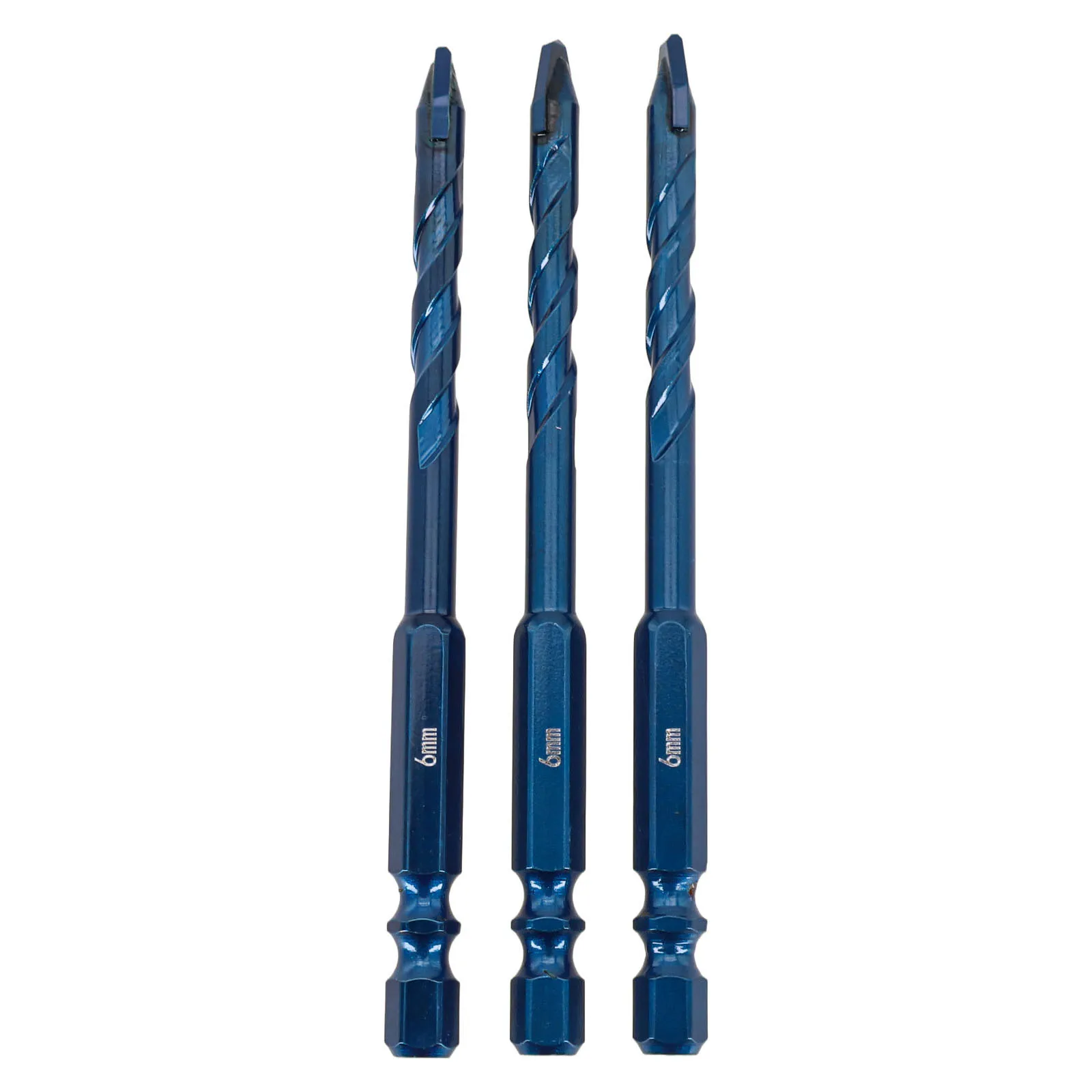 3pcs Eccentric Drill Drilling For Glass Tile Punching Rock Slab Triangle 6mm 8mm Carbide Drill Bit For Drlling On Drywall