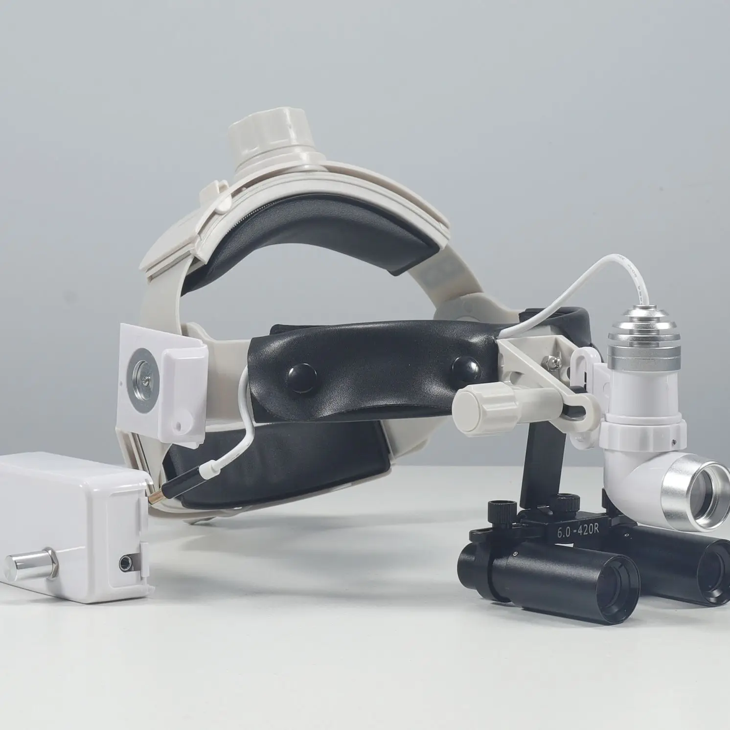 Rechargeable 4X 5X 6X High Binocular Loupe Electric Headlight Head-mounted Magnifier for Hospital Clinic Use