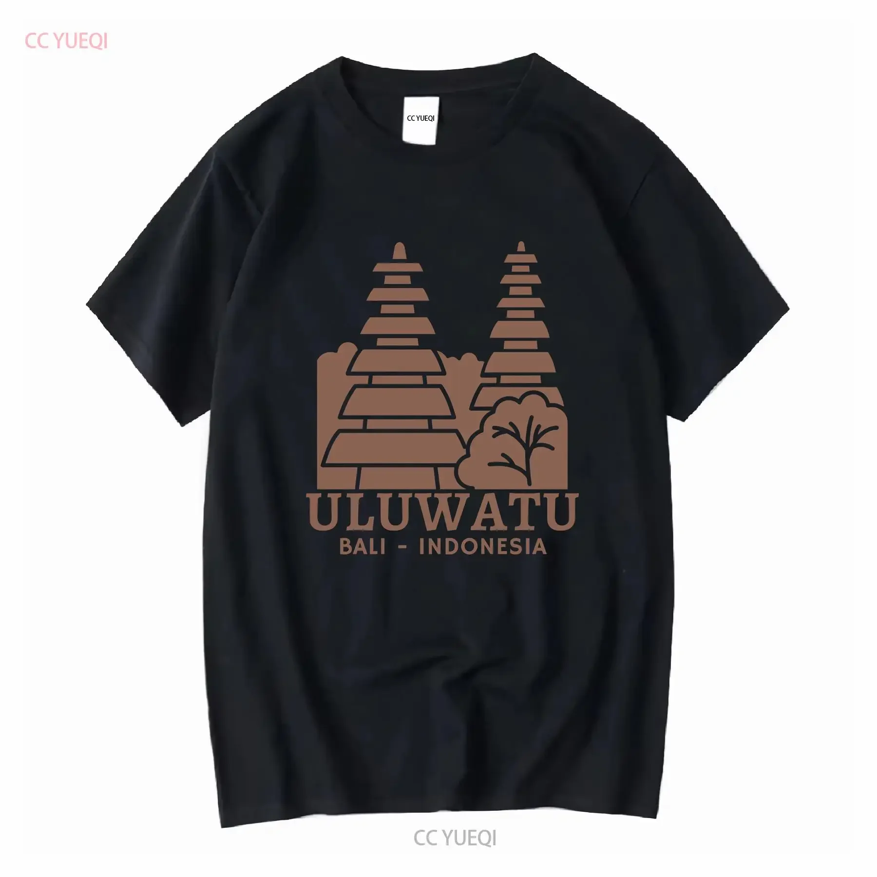 Camiseta Uluwatu, Souvenir de Bali, Indonesia, para Surfistas, con Diseño de Surf y Templos Indonesios, Mangas Largas o Cortas, Estilo Vintage Lavado
