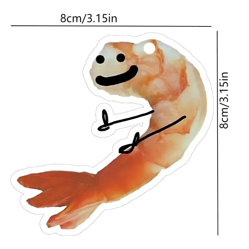 Car Air Freshener Smile Shrimp Hanging Scented Pendant, Cute Cartoon Shrimp Shape Fragrance Ornament, Funny Auto Interior Decor