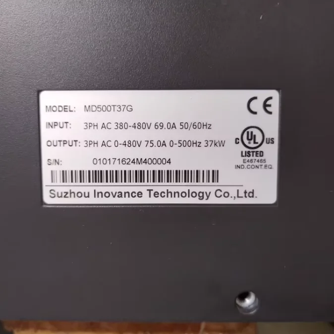 Inovance MD500T37G  Equipped with Functions Most Suitable for Fans and Pumps Can Be  Heavy Loaded