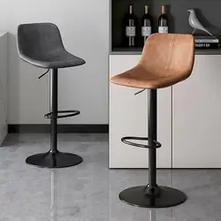 Bar Chair Light Luxury High Stool Lift Rotating Bar Stool Checkout Page Chair Home Commercial Island