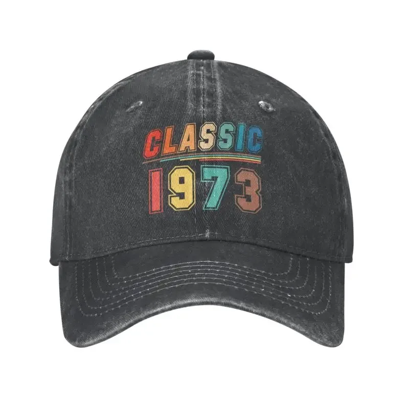 Classic Cotton Classic 1973 Baseball Cap Men Women Breathable 50th Perfect Birthyear Gift Idea Dad Hat Sports