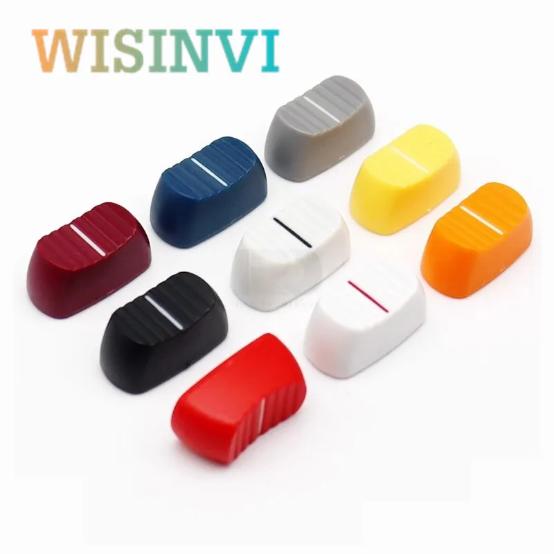 10PCS Slide Potentiometer Fader Knob Cap Mixer Console Adjuster Switch Cap Push Button 23*11.5*11mm Oval 4mm For Yamaha/Belinda