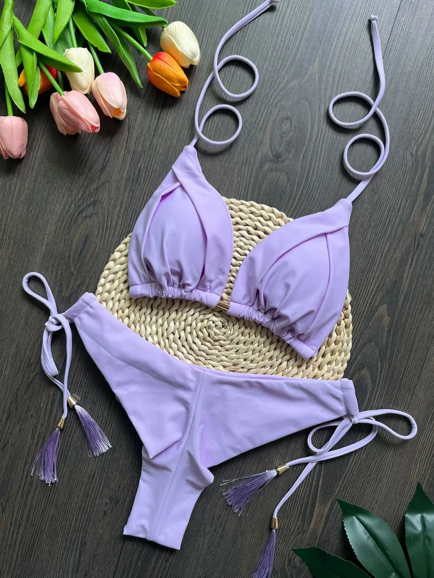 Sexy Triangle Chains Bikini Sets Women Micro Thongs Swimsuit Women Bathing Suit Biquini Bandage Beachwear Swimwear Thong Bikini