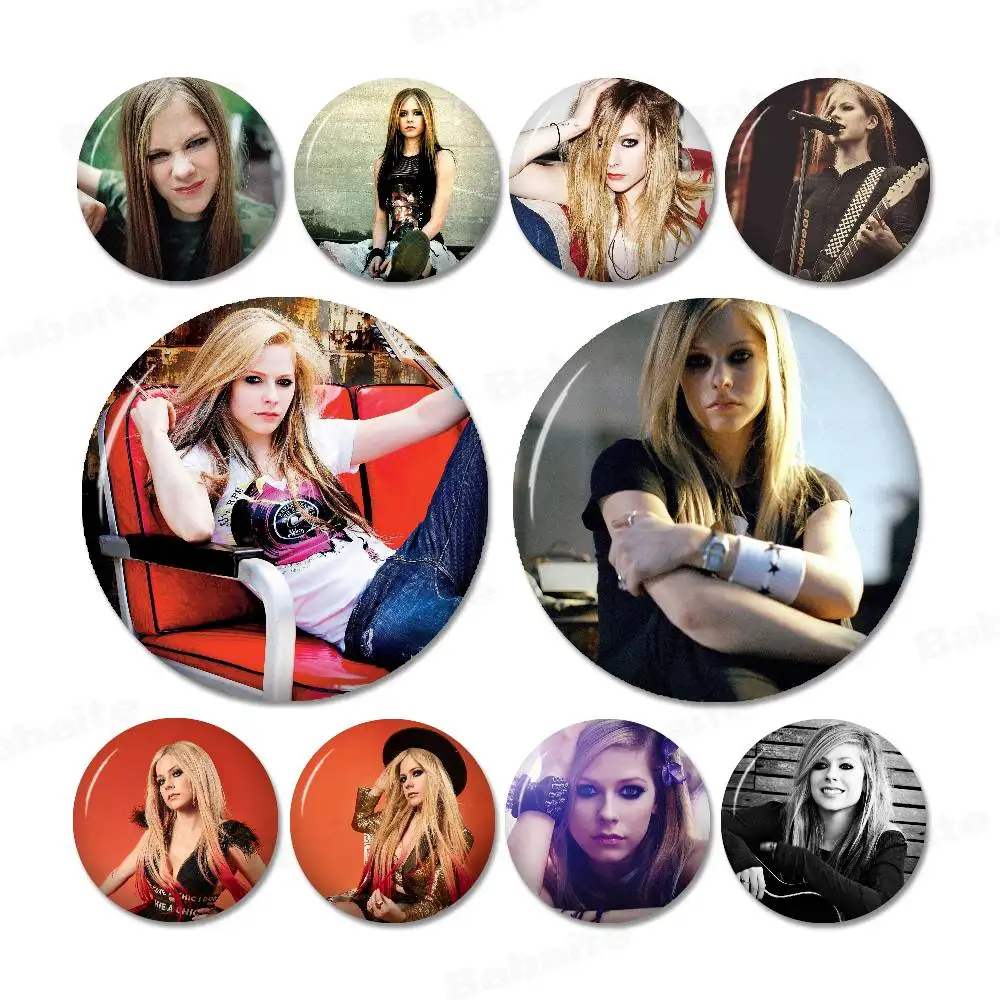 Singer A-Avril L-Lavigne New  Brooches Soft Button Pin Funny Silly Gnarpy on A Skateboard Meme Badge Gamer Collection Gifts