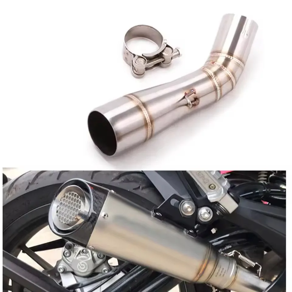 

For Benelli Leoncino 250 502C TRK502C TRK251 Escape Motorcycle Exhaust System Muffler Middie Link Pipe Slip-On Connecting Pipe