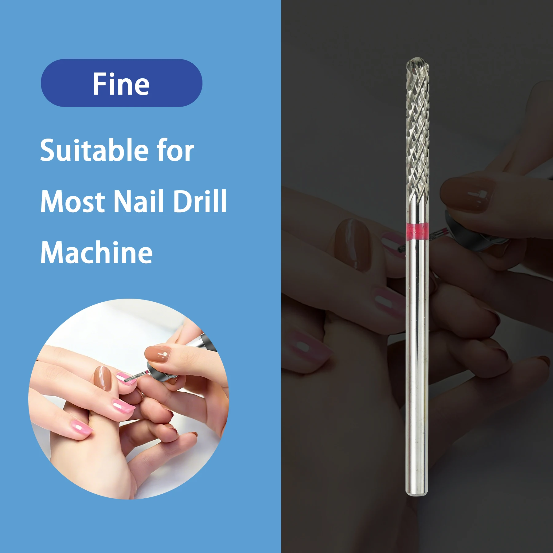 1pcs Carbide Milling Cutter Nail Drill Bits Electric Manicure Drills Pedicure Mill Bits Machine Files Nail Art accessories Tool