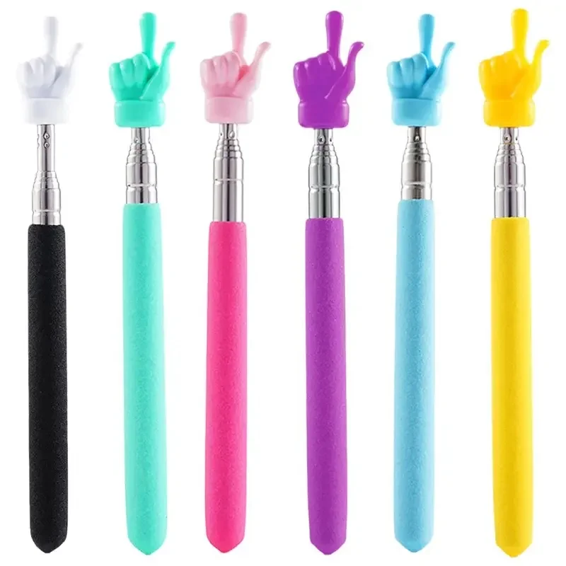 1/3pcs Colorful Telescopic Teachers Pointer Stick, Extendable Classroom Pointer  Finger Stick For Effective Coach Presentation