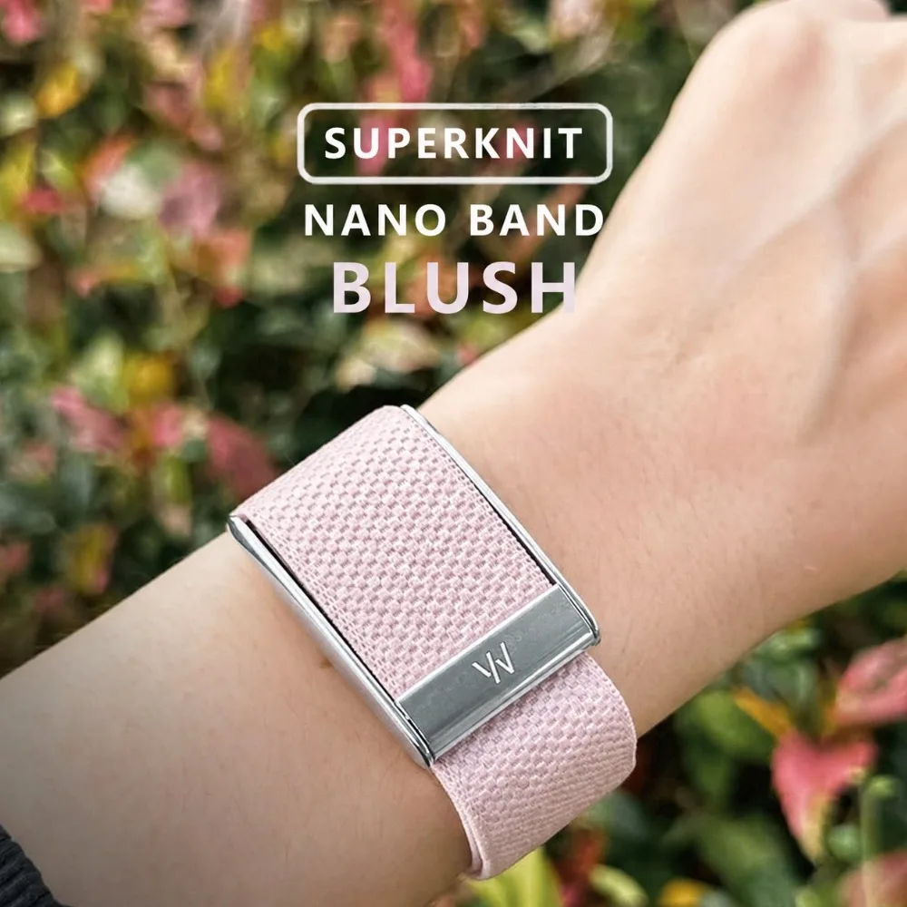 WHOOP 5.0 MG Mist Pink Stretch Nylon Wristband Light Pink Sport Replacement Strap Fitness Tracker Accessories
