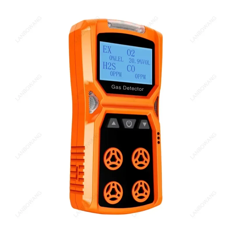For Axis ADKS-4 4-in-1 Gas Analyzer Monitor H2S O2 CO Combustible Detector Vibration Sound Light Alarm Industrial Safety Tool
