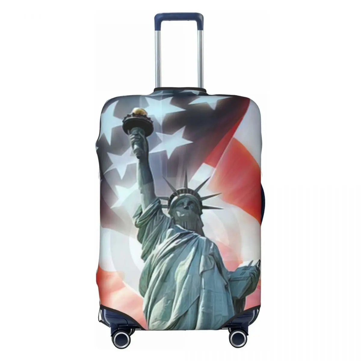 Fundas protectoras para equipaje con estampado de Estatua de la libertad, cubiertas antipolvo elásticas e impermeables para maletas de 18 a 32 pulgadas, accesorios de viaje