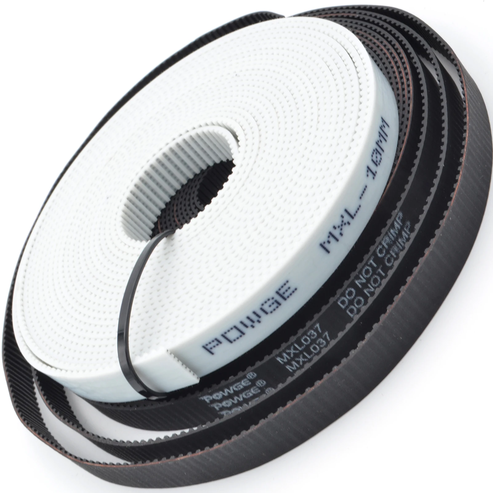 POWGE Trapezoidal Rubber MXL Open Timing belt Width 3-15mm Pitch 2.032mm Neoprene fiberglass PU Polyurethane Steel MXL Pulleys