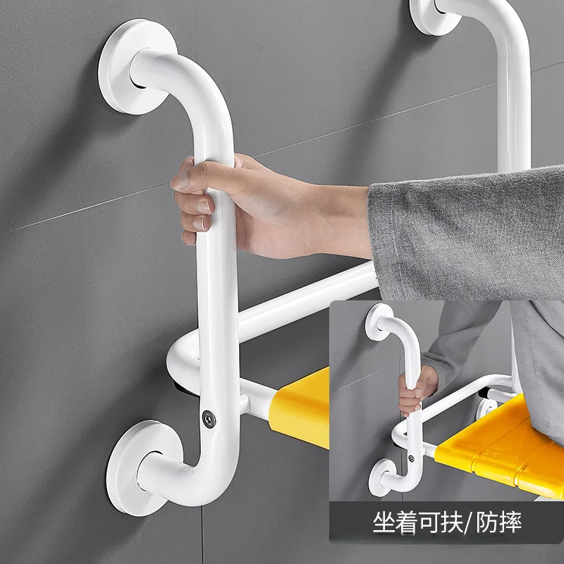 AOLIVIYA Foldable Wall Mounted Shower Seat Stool For Elderly Disabled Bathroom Safety Accessible Bath Chair Specialty Tools